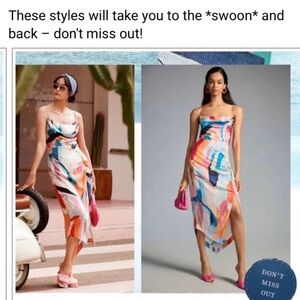 Anthropologie Colorful Asymmetrical Dress